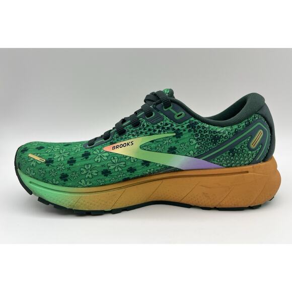 Brooks Ghost 14 Shoes Womens 7.5 Green Shamrock Print DNA Loft St Patricks Day - Picture 6 of 14